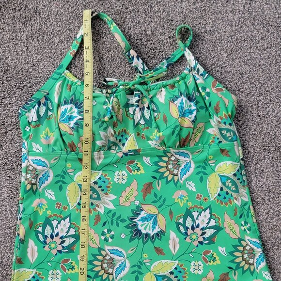 Lands End Green Print Tanktini Size 12 Runs small probably closer to a 10 - Picture 6 of 8